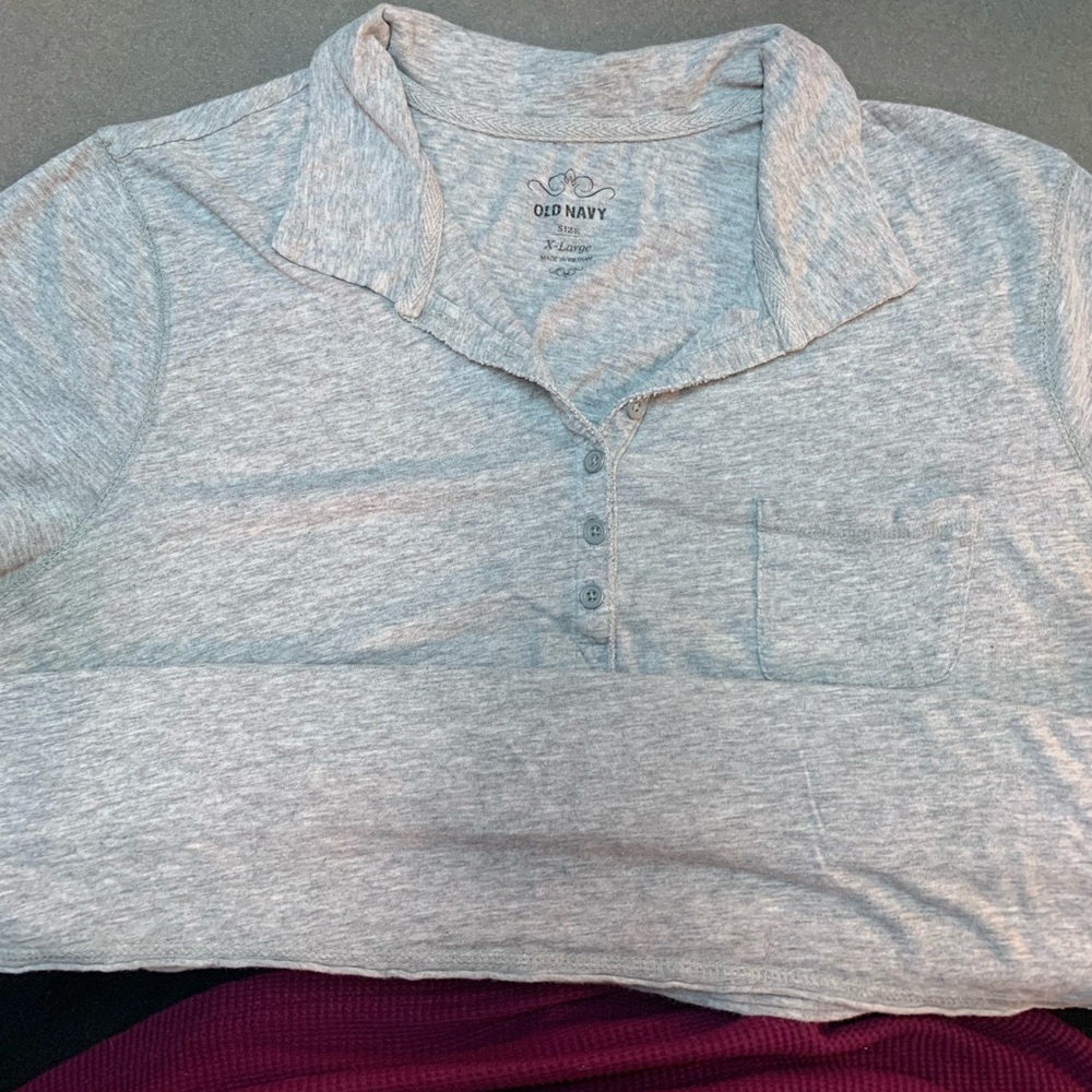 Old Navy Heathered Blue Tee